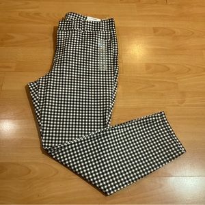 NWT Old Navy Gingham Pixie Crop Pants, Size 14